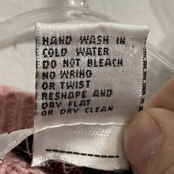 Vintage Milano Design Group Pointelle Knit Button Cardigan Size M Pink 1… - Picture 8 of 8